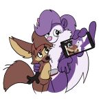 anthro duo electronics female fifi_la_fume hybrid mammal mephitid phone plant prostokvashino skunk tama-tama tiny_toon_adventures unknown_artist vines warner_brothers