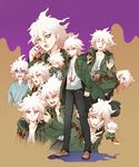  broom closed_eyes danganronpa denim grey_eyes hood hoodie hospital_gown jacket jeans komaeda_nagito open_mouth pants saliva shirt smile spoilers super_danganronpa_2 sweat tobe_sunaho white_hair 