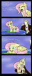  blue_eyes brown_hair clothing comic crying dialog duo english_text equine eyes eyes_closed feathers female feral fluttershy_(mlp) friendship_is_magic fur green_eyes hair hands happy hooves horse human ichibangravity lying mammal my_little_pony open_mouth pegasus pink_hair pony sad sitting smile surf_board surfboard tears teeth text tongue water wings yellow_fur 