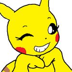  female low_res meme nintendo one_eye_closed pikachu pok&#233;mon pok&eacute;mon u_r_simgle video_games wink 