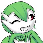  female gardevoir low_res meme nintendo one_eye_closed pok&#233;mon pok&eacute;mon u_r_simgle video_games wink 