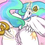  anthro anthrofied anus arnachy banana blush cutie_mark equine female friendship_is_magic fruit fur hair horn horse improvised_dildo magic mammal multi-colored_hair my_little_pony oral pony princess_celestia_(mlp) purple_eyes pussy solo text white_fur winged_unicorn wings 