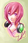  beatmania beatmania_iidx closed_mouth eu03 face headphones headphones_around_neck lips nyah pink_eyes pink_hair smile solo 