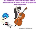  anal angry blood butt cello feral friendship_is_magic musical_instrument my_little_pony octavia_(mlp) pain raised_tail text vinyl_scratch_(mlp) 