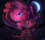  blue_eyes cutie_mark equine fangs female feral friendship_is_magic fur hair horse looking_at_viewer mammal my_little_pony pink_fur pink_hair pinkie_pie_(mlp) pony surgicalarts wings 