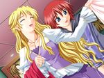  2girls blonde_hair game_cg multiple_girls red_hair saionji_kyoka sakurazuka_kaoru yin-yang_x-change_alternative 