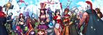  6+girls absurdres ahri akali amumu animal_ears annie_hastur ashe_(league_of_legends) balloon battle_bunny_riven breasts cain_(gunnermul) caitlyn_(league_of_legends) cleavage closed_eyes cloud corki cupcake darius_(league_of_legends) day dr._mundo ezreal fiddlesticks fizz_(league_of_legends) food garen_crownguard gragas hat highres jayce katarina_du_couteau kennen league_of_legends lee_sin leona_(league_of_legends) lulu_(league_of_legends) malzahar master_yi medium_breasts middle_finger midriff multiple_boys multiple_girls nautilus_(league_of_legends) navel open_mouth pantheon_(league_of_legends) pix riven_(league_of_legends) shaco shen skirt sky sona_buvelle talon_(league_of_legends) teemo viktor_(league_of_legends) wukong yordle zac zed_(league_of_legends) 