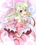  boots elbow_gloves fate/kaleid_liner_prisma_illya fate_(series) gloves highres illyasviel_von_einzbern ji_dan long_hair magical_girl prisma_illya red_eyes solo thighhighs wand 