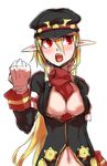  1girl blonde_hair breasts disgaea doyouwantto hat huge_breasts makai_senki_disgaea_3 pointy_ears red_eyes salvatore 