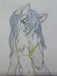  anima_scura anthro blue_hair chest cute fur girly hair hood invalid_tag looking_away looking_away_from_viewer male navel nose robe shy slim smile stomach tuft yellow_eyes 