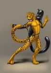  goo jaguar latex_(artist) male mammal rubber shiny transformation 