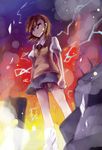  aidumi bad_id bad_pixiv_id brown_hair electricity misaka_mikoto school_uniform skirt solo to_aru_kagaku_no_railgun to_aru_majutsu_no_index 