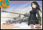  bangs black_skirt blonde_hair blue_eyes blush brown_hair caterpillar_tracks cowboy_shot engrish girls_und_panzer gloves green_jacket ground_vehicle helmet is-2 jacket katanppp katyusha kv-1 long_hair long_sleeves looking_at_viewer military military_uniform military_vehicle miniskirt motor_vehicle multiple_girls nonna open_mouth pleated_skirt pravda_military_uniform ranguage red_shirt shirt short_hair short_jumpsuit skirt sky smile snow snowing standing swept_bangs t-34 tank text_focus turtleneck uniform vest 