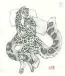  breasts cuddling feline female kacey leopard lesbian mammal monochrome nude 