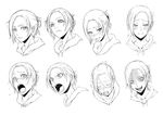  :p annie_leonhardt blue_eyes blush closed_eyes expressions greyscale leaf98k lineart monochrome open_mouth pale_skin parted_lips shingeki_no_kyojin smile sweat tongue tongue_out turn_pale 