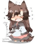  animal_ears artist_name bad_id bad_twitter_id blush brown_hair closed_eyes dated imaizumi_kagerou long_hair open_mouth rebecca_(keinelove) tail touhou wolf_ears wolf_tail 