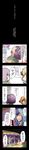  absurdres blonde_hair blue_hair closed_eyes comic flower hair_flower hair_ornament hat head_tilt hieda_no_akyuu highres kamishirasawa_keine long_hair long_image multiple_girls open_mouth potato_pot purple_eyes purple_hair red_eyes ribbon rumia shaft_look short_hair tall_image touhou translated 