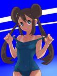  @@@ bad_id bad_pixiv_id blue_eyes blush breasts brown_hair double_bun long_hair looking_at_viewer medium_breasts mei_(pokemon) one-piece_swimsuit pokemon pokemon_(game) pokemon_bw2 school_swimsuit smile solo strap_pull swimsuit tan tanline twintails wet 