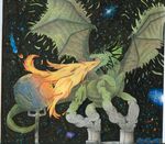  dragon earth fantasy fire global_warming moon recreationbeast space 