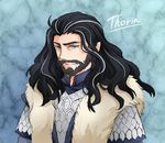  beard black_hair character_name facial_hair long_hair male_focus shinzui_(fantasysky7) solo the_hobbit thorin_oakenshield upper_body 