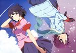  2girls bakemonogatari hanekawa_tsubasa monogatari_(series) seifuku senjougahara_hitagi short_hair sugiyama_nobuhiro 