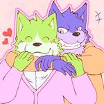  anthro clothing duo embrace gay male simple_background 