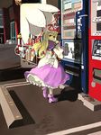  blonde_hair gigokku hat lolikari ribbon solo touhou umbrella vending_machine yakumo_yukari younger 