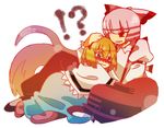  alice_margatroid bad_id bad_pixiv_id fujiwara_no_mokou marisu multiple_girls simple_background touhou white_background yuri 