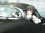  black_hair car cigarette female girl long_hair motor_vehicle nitroplus sumaga vehicle 