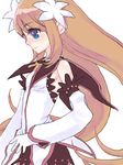  artist_request blue_eyes brown_hair detached_sleeves flower gloves long_hair lowres marta_lualdi tales_of_(series) tales_of_symphonia tales_of_symphonia_knight_of_ratatosk 