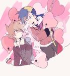  2boys backwards_hat baseball_cap black_jacket blue_oak ethan_(pokemon) fish fishing_rod hat holding holding_fishing_rod jacket jewelry looking_at_another love_ball luvdisc multiple_boys necklace poke_ball pokemon pokemon_(creature) pokemon_frlg pokemon_hgss smcms-m spiked_hair 