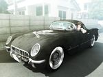  black car chevrolet corvette motor_vehicle nitroplus skull_and_crossbones sumaga vehicle 