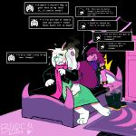 1:1 2025 3_toes 5_toes absurd_res anthro barefoot bed bedroom blarf022 blush blush_stickers boots_removed bovid caprine claws clothing darkner deltarune dialogue dialogue_box dinosaur duo english_text feet female foot_focus footwear forniphilia furniture goat hi_res hole_in_socks humanoid_feet living_footstool male male/female mammal musk on_bed plantigrade prehistoric_species ralsei reptile scalie shoes_removed sitting sitting_on_bed smelly smelly_feet smelly_shoes smile smirk socks soles stink_fumes susie_(deltarune) text text_box toe_claws toes torn_clothing torn_footwear torn_socks undertale_(series) yellow_toe_claws