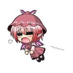  =_= chibi hat mystia_lorelei pink_hair solo touhou wings yani_tama 