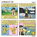 1:1 2024 4_panel_comic ambiguous_gender annoyed artist_name biped black_body black_fur bodily_fluids bystander clothed clothing colored comic crying dialogue duo_focus english_text eyes_closed female female_symbol feral flashback fur gender_confusion gender_symbol generation_1_pokemon generation_4_pokemon group human lithium_(lohlite) logan_(lohlite) lohlite male male_symbol mammal markings nintendo nitelite_(lohlite) open_mouth orange_eyes orange_markings outside page_number pikachu pokemon pokemon_(species) quadruped question_mark sad shinx shiny_pokemon silhouette smile speech_bubble standing symbol tears text trans_(lore) trans_man_(lore) yellow_body yellow_fur