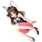  animal_ears brown_eyes brown_hair bunny_ears bunnysuit long_hair narurun_(final123) pantyhose solo to_love-ru yuuki_mikan 