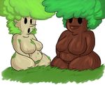  breasts chubby crossgender crossover female flora_fauna grass kirby kirby_(series) mario_bros mario_party nintendo plain_background rule_63 timoteihiv tree video_games whispy_woods woody woody_(mario_bros) 