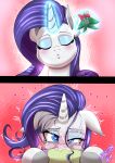  &lt;3 2018 absurd_res blue_eyes blush cum cum_on_face cum_on_horn equine eyes_closed eyeshadow female feral friendship_is_magic hi_res holly_(plant) horn looking_at_viewer magic makeup mammal my_little_pony plant rarity_(mlp) unicorn wolfmask 