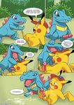  ash_ketchum ashchu palcomix pikachu porkyman totodile 