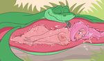  blush breasts crossover duo eyes_closed female fluttershy fluttershy_(mlp) friendship_is_magic hair human humanized hypnosis internal jungle_book kaa kaa_(jungle_book) mammal mind_control my_little_pony nude outside pink_hair plsgts reptile scalie snake vore 