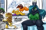  crossover digimon friendship_is_magic great_nix_fox my_little_pony porkyman queen_chrysalis renamon sandslash 