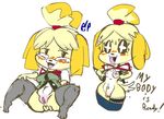 :d anal anal_fingering anal_masturbation animal_crossing anus blush breasts canine drooling eyewear female fingering glasses isabelle isabelle_(animal_crossing) mammal masturbation nintendo nipples oekaki open_mouth pussy r!p saliva solo tongue tongue_out video_games 