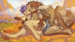2025 4_toes 5_fingers ambiguous_gender anthro anthro_on_anthro areola avian bird blue_body blue_feathers blue_hair breasts claws clenched_teeth digital_media_(artwork) enfield feathers feet female female/female feral finger_claws fingers fur gabriel_serealia genitals grey_body grey_fur group hair hioshiru hioshiru_(character) male_(lore) nipples north_(gabriel_serealia) nude nude_anthro nude_female outside pawpads paws scuted_arms scutes smile tail teeth toe_claws toes trio vulva white_body white_fur yellow_eyes