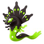 3d animal_focus artist_request compound_eyes full_body green_eyes highres no_humans official_art pokemon pokemon_(creature) pokemon_focus pokemon_legends:_z-a second-party_source simple_background solo white_background zygarde zygarde_(50) 
