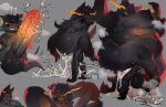 anthro balls belly big_breasts big_penis black_body black_fur black_hair bodily_fluids breasts canid canid_demon canine cum cum_in_vagina cum_inside demon duo female fur genital_fluids genitals grey_background hair hellhound hellhound_(mge) hi_res huge_breasts huge_penis hyper hyper_genitalia hyper_penis larger_female long_hair male male/female mammal monotone_body monotone_fur monster_girl_(genre) monster_girl_encyclopedia mythological_canine mythological_creature mythology navel overweight overweight_female penetration penile penile_penetration penis penis_in_vagina sex simple_background size_difference smaller_male standing standing_sex steam utterangle vaginal vaginal_penetration vein veiny_penis weight_gain