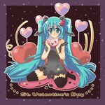  aqua_eyes aqua_hair bad_id bad_pixiv_id bracelet chemise chocolate hatsune_miku heart jewelry long_hair minose_(phe) sitting solo thighhighs twintails valentine very_long_hair vocaloid 