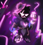 anthro colorful_background epic_games female fortnite keitfa neon raven_team_leader smug solo