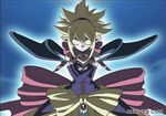  blonde_hair bow disgaea dress makai_senki_disgaea_2 night pointy_ears rozalin solo watermark wings 