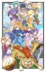  2022 5girls 6+boys andy_(dq5) anniversary armor banner bella_(dq5) black_hair blonde_hair blue_cloak blue_eyes blue_hair blue_tunic blunt_bangs border borongo bow braid brother_and_sister character_request check_character child circlet cloak commentary_request copyright_name crossed_arms dated dragon_quest dragon_quest_v dress everyone facial_hair fairy father_and_daughter father_and_son floating_clothes flora_(dq5) glasses gloves grandfather_and_granddaughter grandfather_and_grandson great_sabrecat green_armor green_bow green_hair hair_bow henry_(dq5) hero&#039;s_daughter_(dq5) hero&#039;s_son_(dq5) hero_(dq5) highres holding holding_banner holding_sword holding_weapon husband_and_wife long_hair looking_at_viewer low_ponytail maria_(dq5) mother_and_daughter mother_and_son multicolored_dress multiple_boys multiple_girls muscular muscular_male mustache naox nun open_mouth papas pippin_(dq5) pointy_ears ponytail purple_cloak purple_hair purple_turban pusan_(dq5) sancho_(dq5) short_hair siblings silver_circlet single_braid smile sword tunic turban twins weapon white_border white_gloves white_tunic 