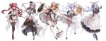  ;q absurdres alternate_costume animal_ear_fluff animal_ears apron bare_shoulders between_breasts black_collar black_dress black_garter_straps black_ribbon black_shoes black_sleeves blonde_hair blue_hair blush boots bow bow_apron bowtie braid breast_curtains breasts carrot cleavage closed_mouth collar color_guide commentary_request cooking cup dark-skinned_female dark_elf dark_skin decantering detached_sleeves dress earrings elf eyebrows_hidden_by_hair fang food frilled_apron frilled_collar frills full_body garter_straps glasses gloves gold_trim green_eyes grey_hair hair_between_eyes hair_bow hair_ribbon heart heart_hands heterochromia high_collar high_heel_boots high_heels highres hikimayu holding holding_ladle holding_mop holding_saucer holding_teapot holding_watering_can hololive houshou_marine jewelry juliet_sleeves ladle large_breasts layered_skirt light_smile lineup long_dress long_hair long_sleeves looking_at_viewer maid maid_apron maid_headdress maison_de_cante mandarin_collar mature_female mop multicolored_hair one_eye_closed open_mouth orange_eyes pekomama pekomon_(usada_pekora) pointy_ears pom_pom_(clothes) pom_pom_earrings pouring puffy_sleeves rabbit-shaped_pupils rabbit_ears rabbit_girl red_eyes red_hair ribbon round_eyewear saucer shiranui_flare shirogane_noel shoes short_eyebrows side-by-side simple_background skin_fang skirt skirt_under_dress sleeve_cuffs standing steamed_bun stirrup_legwear streaked_hair sweat symbol-shaped_pupils tassel teacup teapot thick_eyebrows thighhighs tiptoes toeless_legwear tongue tongue_out twin_braids twintails two-tone_hair usada_pekora virtual_youtuber watering_can white_apron white_background white_bow white_bowtie white_dress white_garter_straps white_gloves white_hair white_skirt white_sleeve_cuffs white_thighhighs white_wrist_cuffs wok wrist_cuffs yellow_eyes 